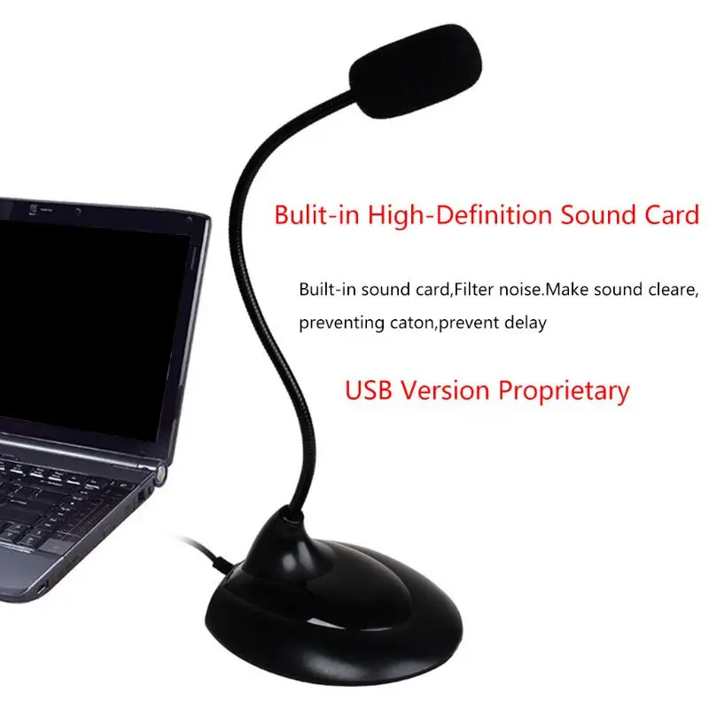 

SM-008 Adjustable Computer Microphone Gaming Chatting Speech Mic for Laptop PC