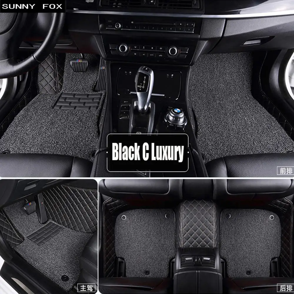 

SUNNY FOX car floor mats for Nissan Murano Rouge X-trail Altima Teana Qashgai Sentra car styling carpet rugs full cover liners