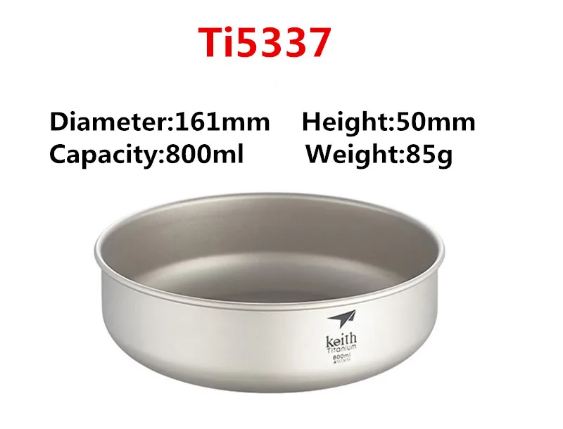 Кита комплекты Титановая посуда Открытый Отдых Пикник посуда Сверхлегкий Портативный Кемпинг Чаша 600 мл 700 мл 800 мл 900 мл Ti5376