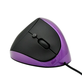 

USB Wired Ergonomic Vertical Mouse Upright Mouse 6 Button Optical Mouse Wired Ergonomic Gaming Mouse for PC Purple