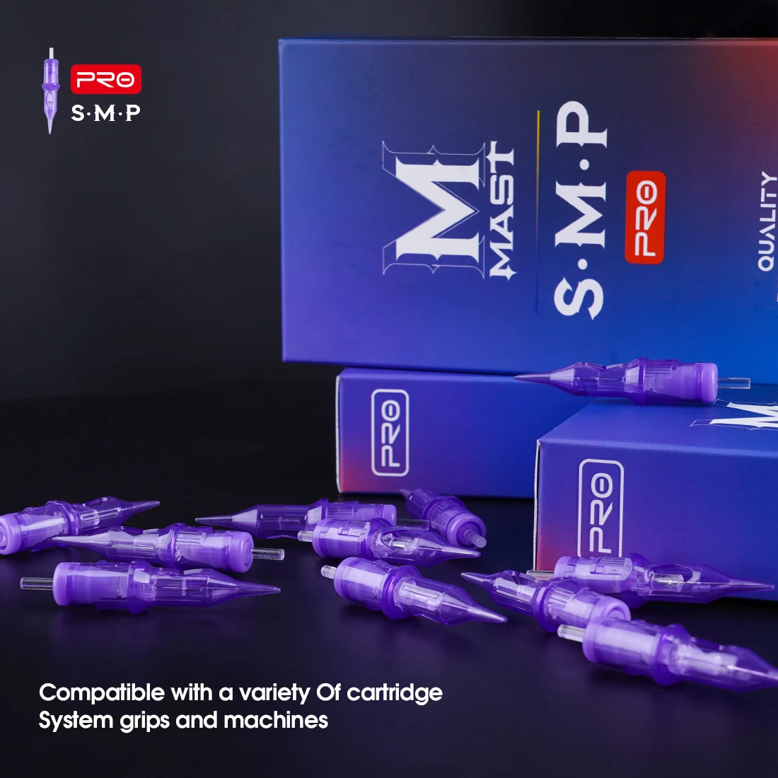SMP&PMU 0.18mm/0.20mm/0.25mm 1RL 3RL Mast PRO Tattoo Permanent Makeup Needles Cartridge Round Liner