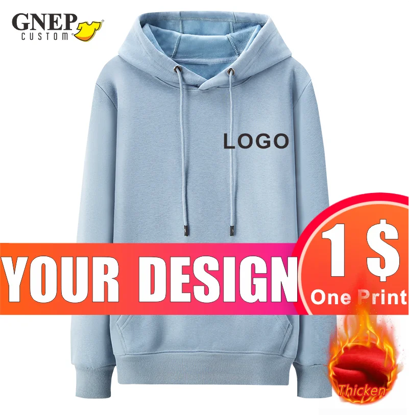 GNEP Thick Fashion Hoodie Sweatshirt Design Company Brand Logo 1