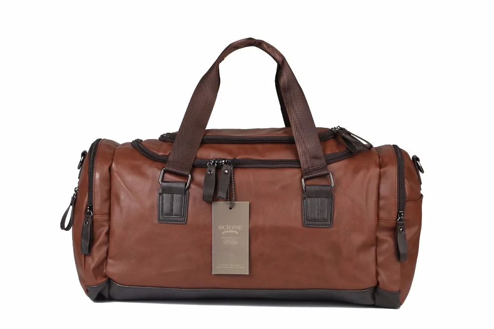 PU Lederen Sport Sporttas Multifunctionele Обучение Фитнес Schoudertassen Reizen Handtas Gestreepte Sac De Sport Vrouwen Mannen