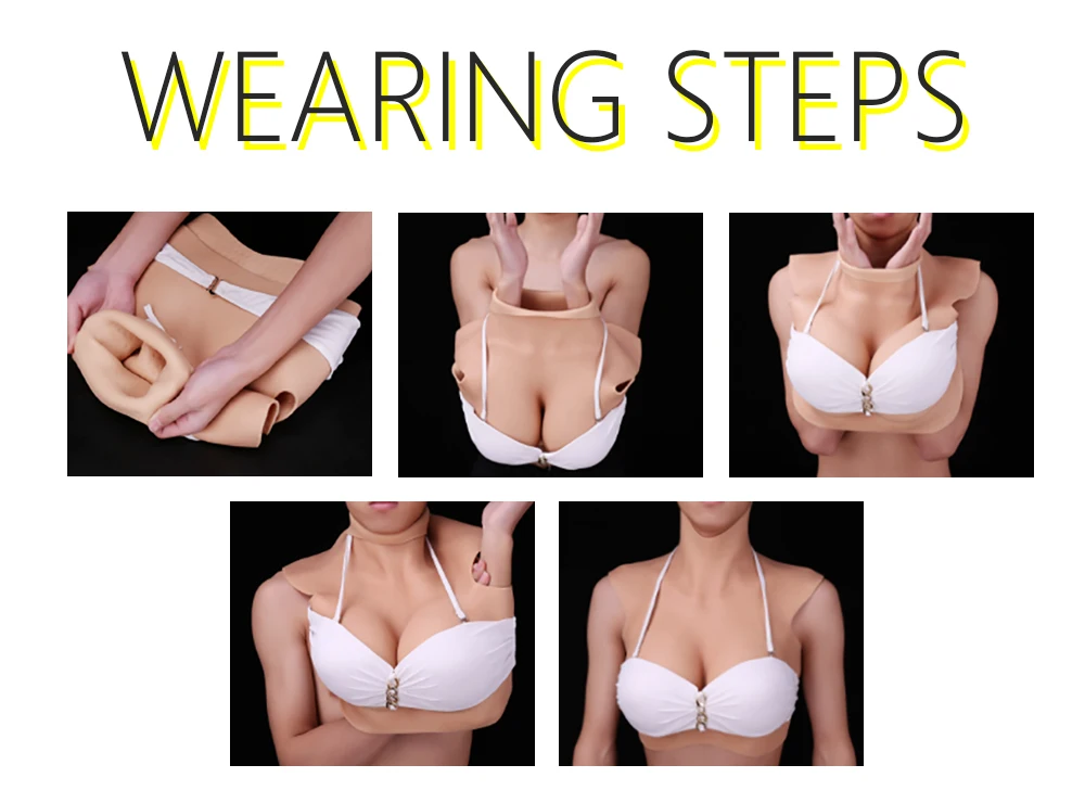 Half Body Fake Boobs High End 7th Silicone Breast forms Plate tits Meme for Crossdresser Transgender Drag Queen Transvestite (15)