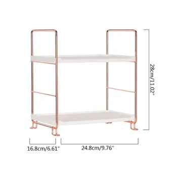

2 Tier Multifunction Stackable Shelf Organizer for Spices Kitchen Bathroom Rack C6UE
