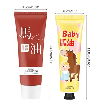 

Horse Oil Repair Hand Cream Moisturizing Anti-Aging Skin Whitening Nourishing Yellow Brown