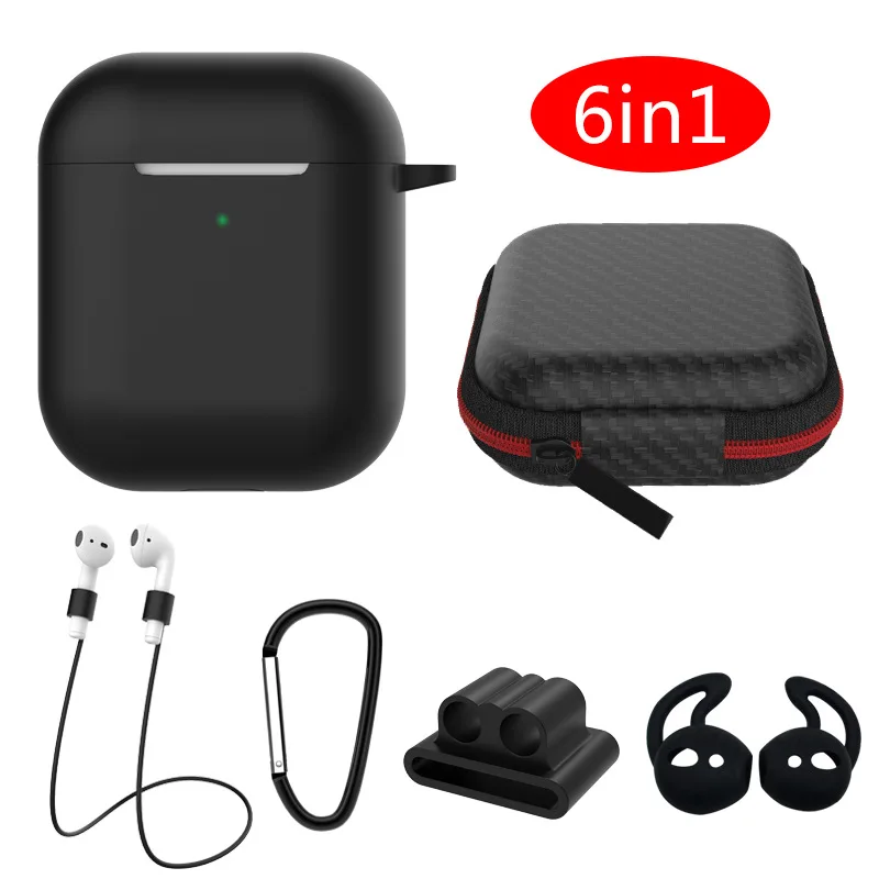 JUESSEN, аксессуары для AirPods, силиконовый защитный чехол, чехол, анти потеря, ремешок и крышка для ушей, крючки для Apple AirPods, чехол