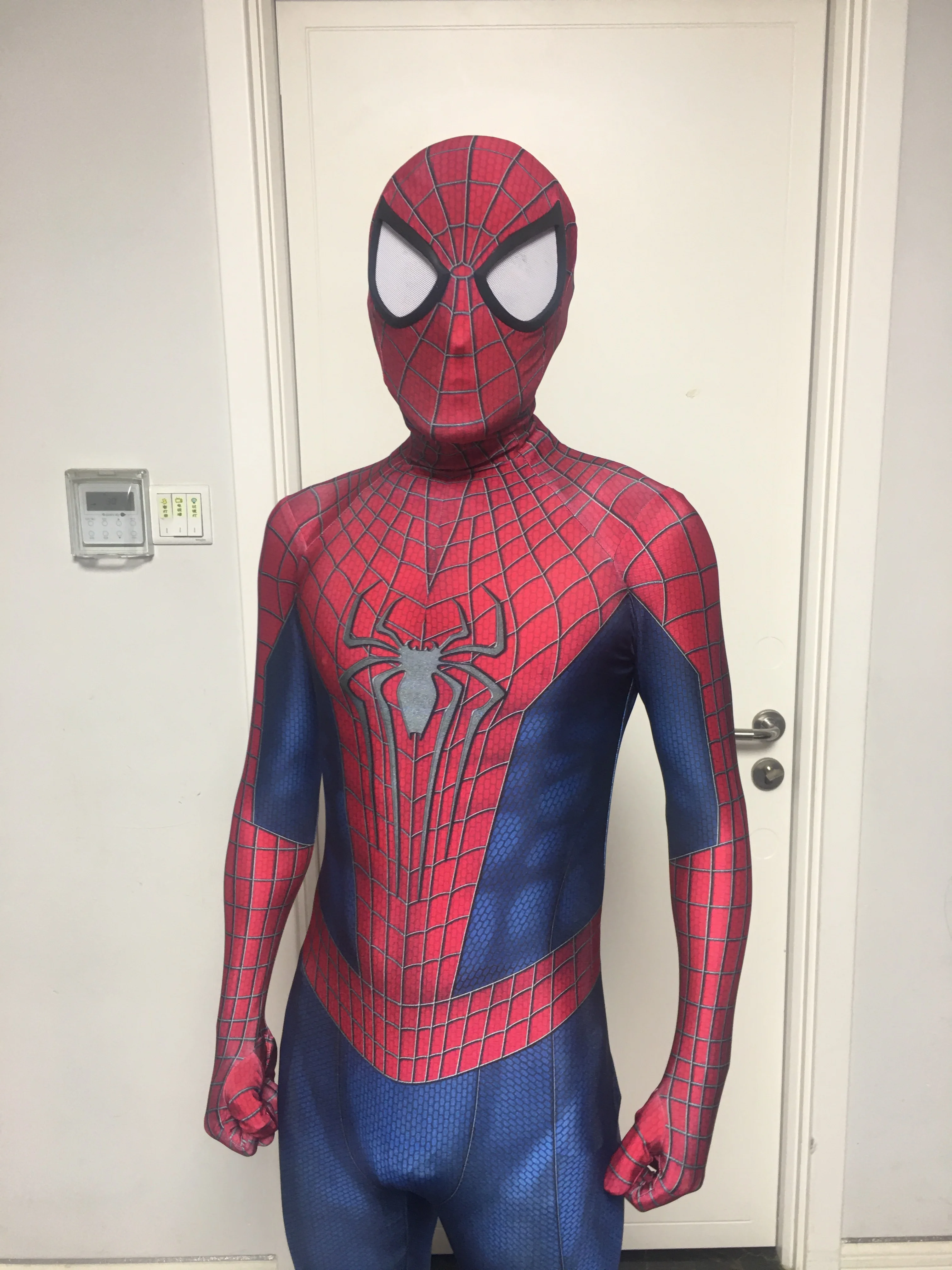 Удивительный костюм на Хэллоуин TASM2 Zentai Косплей Костюм с 3D принтом боди |
