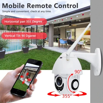 

IP Camera WIFI Camera Outdoor PTZ 1080p Speed Dome CCTV Security Cameras WIFI Exterior 2MP IR Home Surveilance