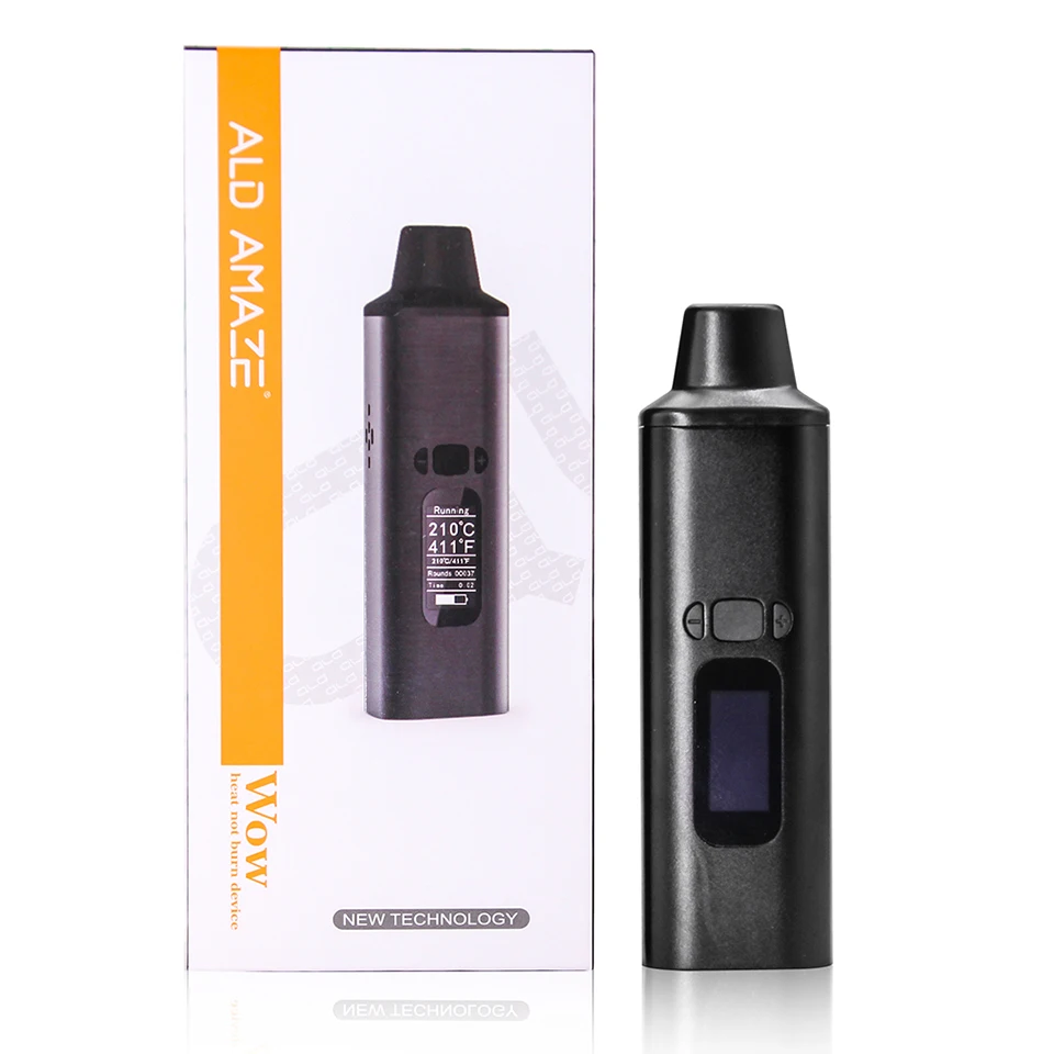ALD AMAZE dry herb vaporizer kit smoke herbal electronic cigarette vaporizer portable vape pen with 0.96 inch big Oled display (12)