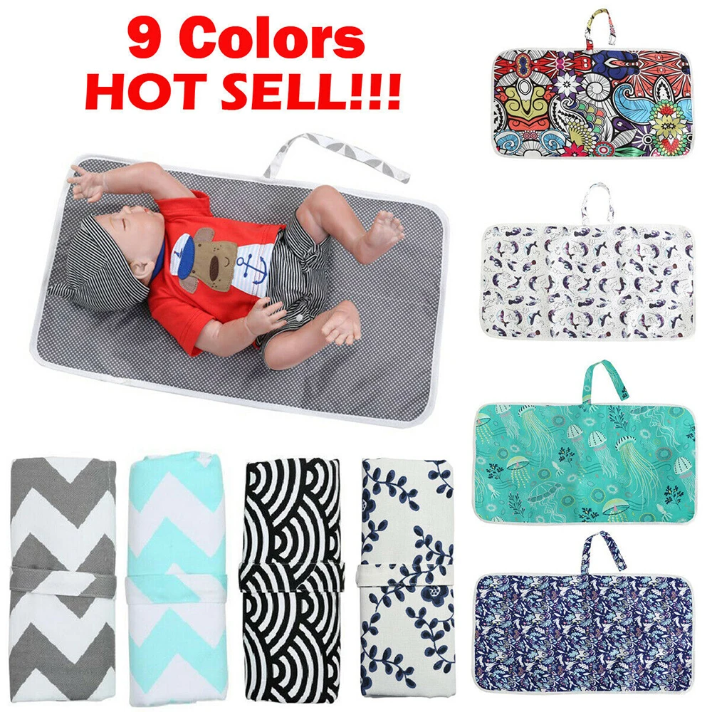 

Travel Diaper Baby Changed Mat Waterproof Floor Mat Baby Nappy Portable Foldable Washable Compact for Newborn Baby Care