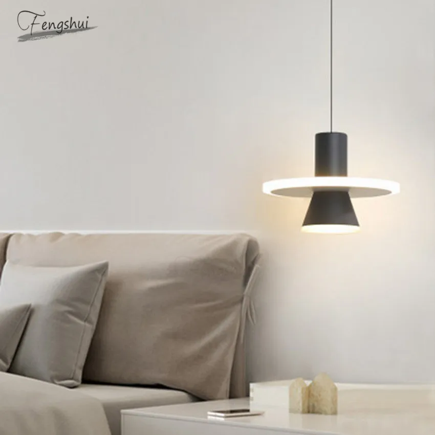 

Nordic LED Restaurant Pendant Lights Lighting Fixtures Modern Line Hanging Lamp Living Room Bedroom Loft Lamps Decor Luminaria