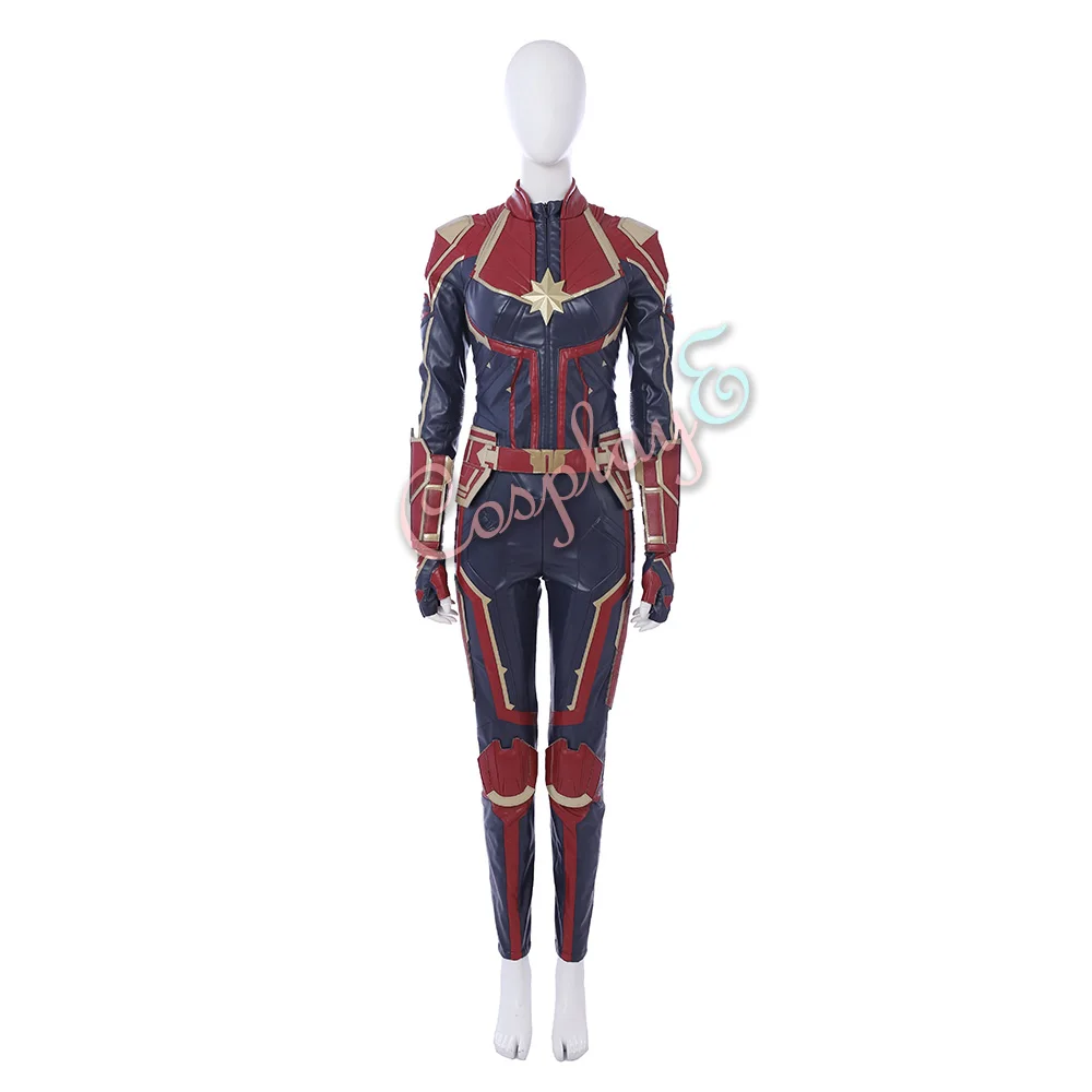 Капитан Костюм Марвел Капитан Марвел Косплей Carol Danvers полный комплект