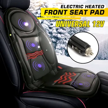 

1/2pcs Universal Black Car Electric Heated Cushion 12V Winter Warm Heating Front Seat Cover Pad Comfort Soft Antiskid