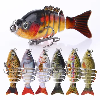 

New Fishing lure 5cm 2.5g Lure Sinking Wobblers For Fishing 6-Segement Swimbait Crankbait 3D fishing lure Fishing Tackle Lure
