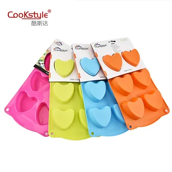 

Chocolate Silicone Cake Mold 6 Cavity Heart Shape Mould Baking Tool Cookie Ice Tray Mould