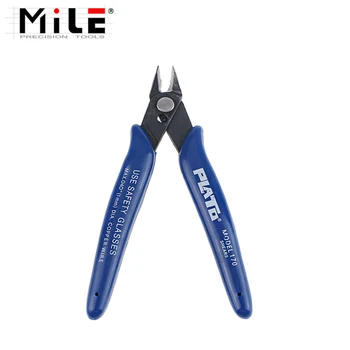 

mile Wire Nipper Hand Tool Mini Electronic Pliers Diagonal Side Cutting Pliers Cable Wire Cutter Repair Pry Open Tool blue