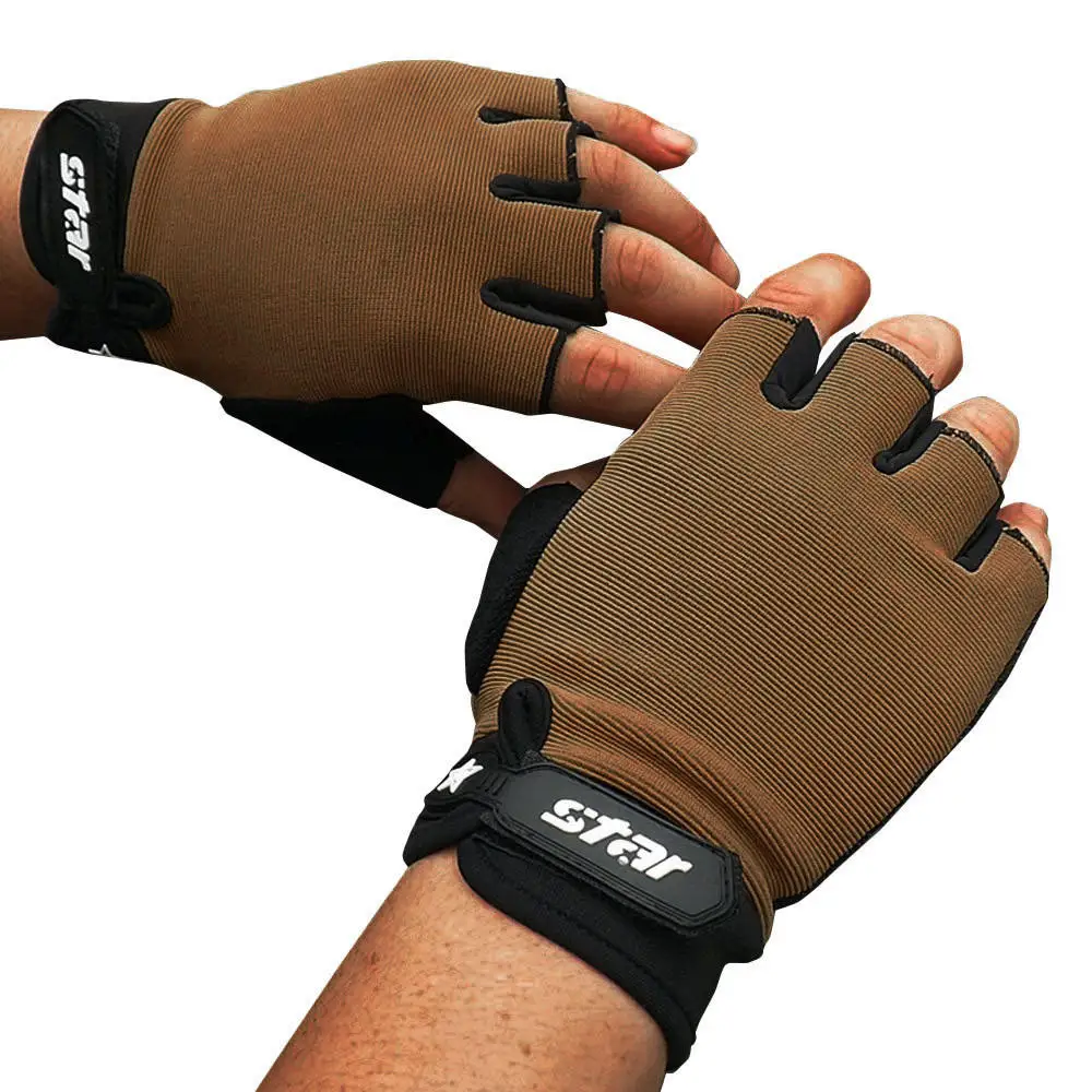Мужские велосипедные перчатки без пальцев перчатки противоскользящие тактические камуфляжные военные гонки MTB велосипед перчатки guantes Pro Прямая поставка#0806 - Цвет: KH