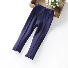 Универсальные леггинсы для девочек в Корейском стиле брюки из натурального хлопка для девочек г. Осенние штаны для больших детей ростом от 130 до 170 см