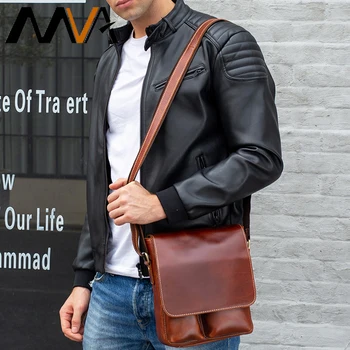 

MVA Genuine Leather Men Bag Casual Men Shoulder Bag Luxury Mens Messenger Bags Vintage Crossbody Bags For Man High Quality 8559