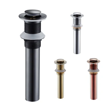 

Eridanus Push Down Pop Up Drain Stopper without Overflow Brass Finished Small Pop Design for Bathroom Faucet Vessel Vanity Sink