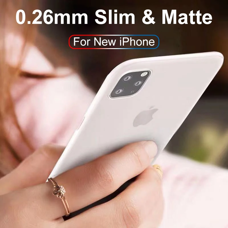 

Luxury Ultra Thin Case For Iphone 11 Pro Max Case Iphone Xs Max Xr X 8 7 6s 6 Plus 5 5s Se Matte PP Transparent Back Cover Coque