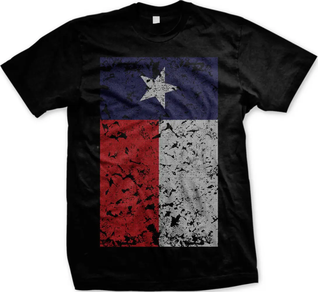 Большой Потертый Техасский флаг-мужская футболка Lonestar State Texan | Мужская одежда
