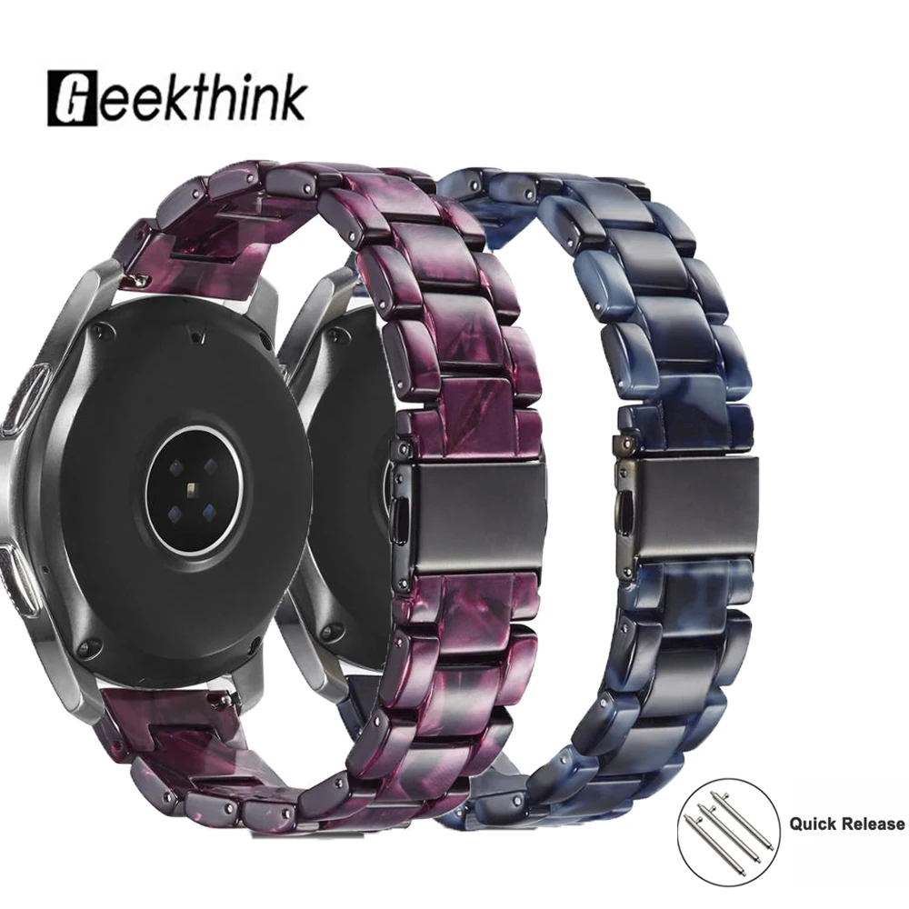 Watch strap 20 22mm Resin for samsung galaxy gear s3 watch band strap correa Galaxy 42/46mm Active 1 2  huawei gt Quick Release