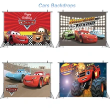 

Disney Cars Mcqueen Theme Baby Boys Birthday Party Decorations Vinyl Photography Backdrops Christmas Background For Photo Studio