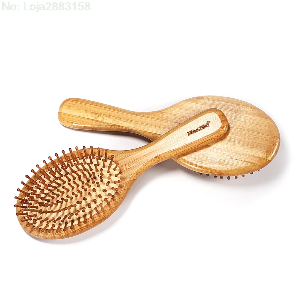 Bamboo Paddle Brush Hair Care Spa Scalp Massage Comb Anti-static Combs