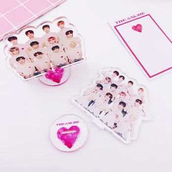 

KPOP TREASURE Collections Acrylic Stand Figure Model Double-side Plate Holder Cake Topper Fans Gift