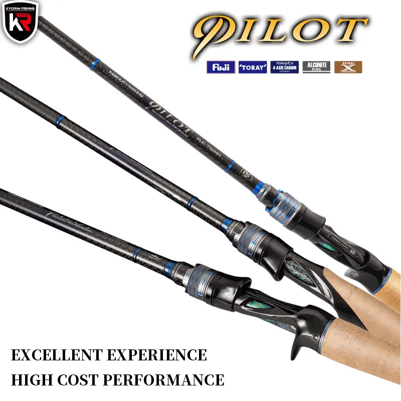 US $151.30 Kyorim Pilot Lure Fishing Rod FUJI GUIDES TORAY 4AXIS CARBON 2 SECTIONS36T HIGH CARBON CARBON REEL SEATF ACTIONMMLMH