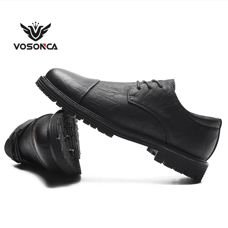 

Vosonca Men Shoes Genuine Leather Shoes Loafers Men Casual Shoes High Quality Classic Comfortable Men Flats