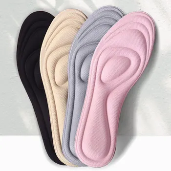 4D Memory Foam Orthopedic Insoles Soft Massage Insoles Shock-Absorbing Sports Insoles Unisex Flat Feet Arch Support Shoes Pad