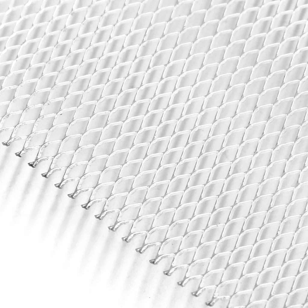 Car Vehicle Black Tone Aluminum Alloy 3x6mm Rhombic Grille Mesh Sheet Universal Fit for any bumper body kit fender 100 x 33cm