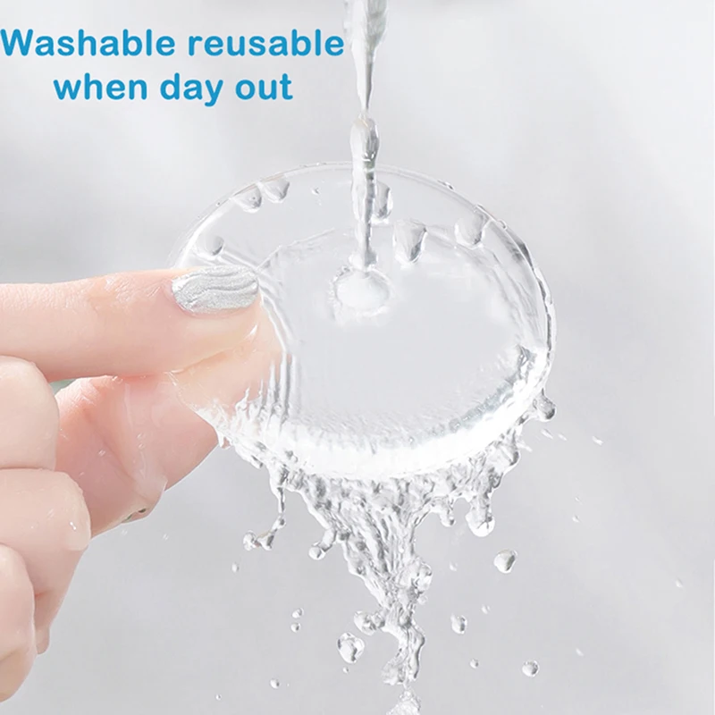 1/6pcs Transparent Soft Silicone Wall Protector Door Handle Bumper Protective Plug Non-slip Self-adhesive Round Doors Muffler