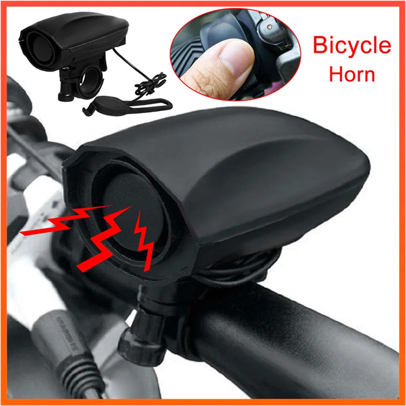 123dB Electric Horn Loud Bike Bell Cycling Bicycle Handlebar Ring Bells bisiklet horn Siren Alarm Riding Safety | Спорт и