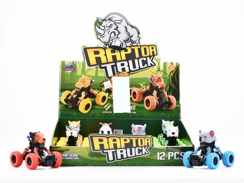 

CHILDREN'S Toy Animal Pull Back Car Boy Four-Wheel Drive Big Foot off-Road Vehicle Toy Warrior Climbing Car Hot Selling