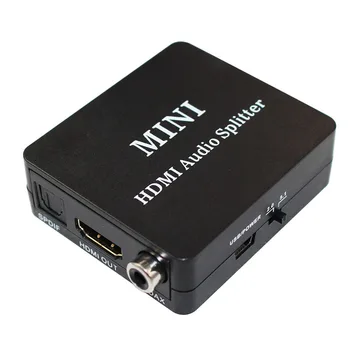 

HDMI to HDMI SPDIF, COAXIAL, Earphone, 2CH/5.1CH, o Extractor Converter o Splitter with USB Cable