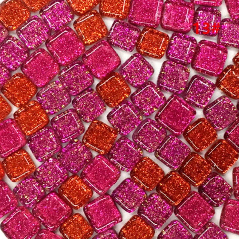 Pattern 13 120g Shiny Creative Glass Mosaic Tiles Wall Crafts Various Mixes Optic Drops YLM9961 - Цвет: Pattern 13