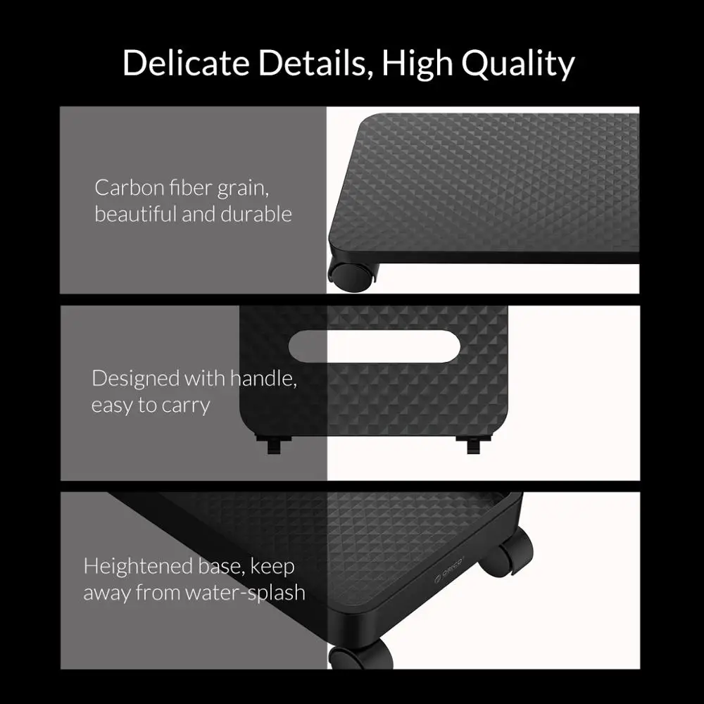 ORICO Mobile Computer Towers Stand CPU Rolling Holder Desktop Bracket with Locking Caster Wheels for Computer Cases PC Gaming pc case pc chassis
