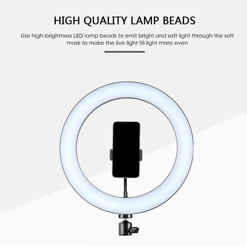 20CM/26CM LED Studio Ring Light Photo Video Dimmable Camera Phone Lamp Lights Fill Light HD Flash LED Lighting For Live