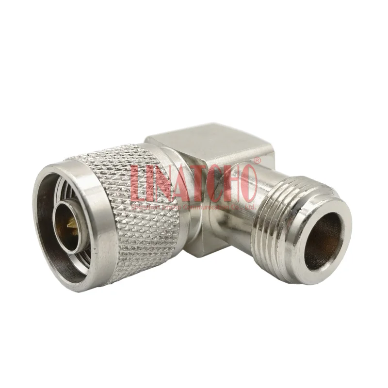 High Quality Angle is 90 Degree N Type RF 50 Ohm Brass N Male to N Female Right Angle Connector