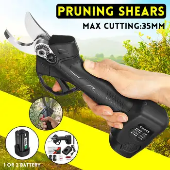

16.8V Rechargeable Electric Pruning Scissors Cordless Pruning Shear Garden Pruner Secateur Branch Cutting Tool With 2 X Battery