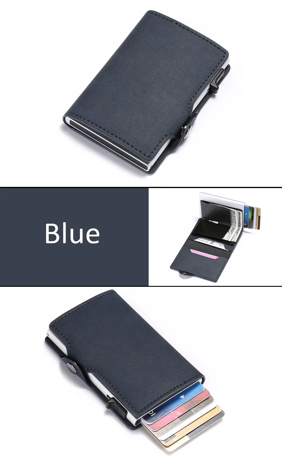 Carbon Fiber Rfid Wallets Slim Thin Money Bags Short Small Male Purses Card Holder Slot Wallets Magic Smart Walet Cartera Hombre