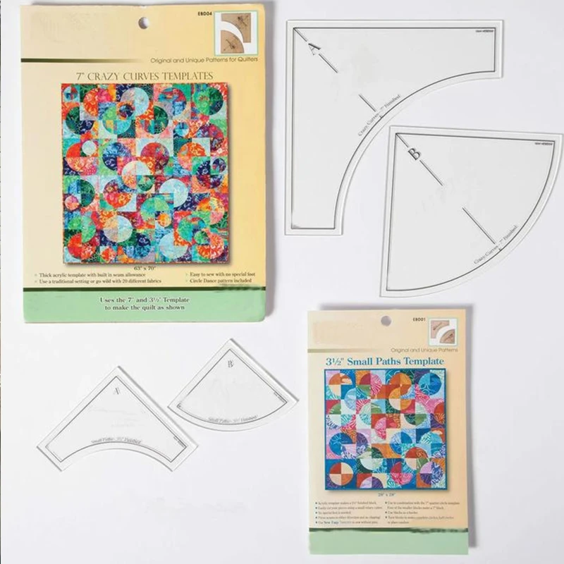 투명 패치 워크 바느질 절단 공예 눈금자 템플릿 아크릴 디자인 패턴 학생 디자이너를위한 바느질 도구