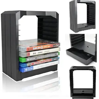 

Multifunctional Universal Disk Storage Tower For Games & Blu Ray Discs Holder 10 Game Disks Organizer for Xbox One PS4