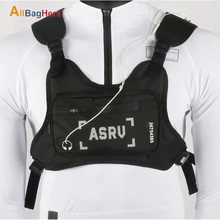 Модная нагрудная сумка для мужчин в стиле хип-хоп, уличная функциональная тактическая сумка для мобильного телефона, спортивная водонепроницаемая Светоотражающая велосипедная нагрудная сумка