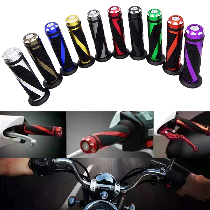

Universal 7/8 "22mm Motorcycle Rubber Handle Handlebar Hand Bar Grip For Kawasaki Honda Yamaha KTM Suzuki Benelli Ducati