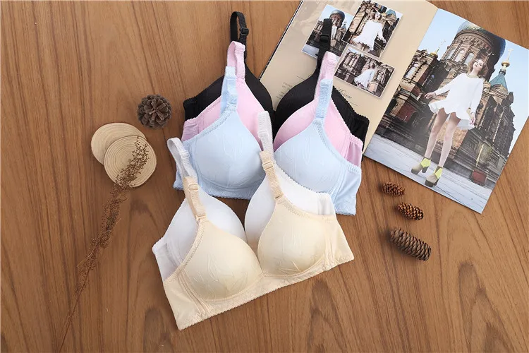 Yue li lai 329 Non-Steel Ring Boneless Students GIRL'S Light Color Thin Small Bust Development Period Bra School Uniform Underwe